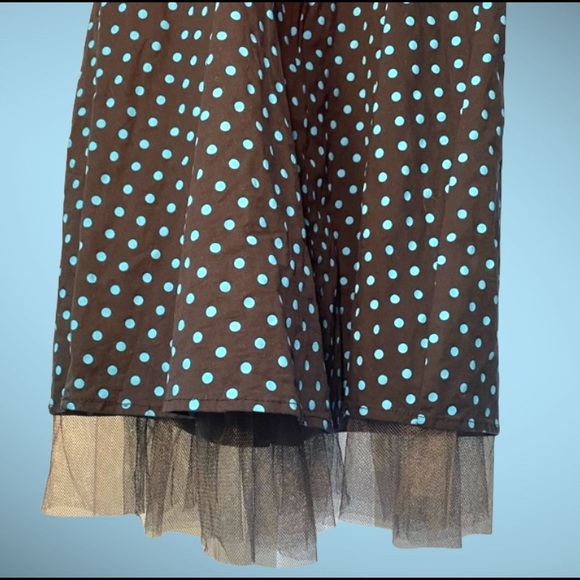 Pulse Girls/juniors Dress Black/Blue polka dot Sz L - Picture 3 of 9